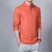 2019 Fashion Long sleeve Men's shirts male casual Linen shirt men Brand Plus size Asian size camisas DX366