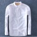 2019 New Arrival Men Spring Summer Cotton Linen Shirt Slim Square Collar Comfortable Undershirt Male Plus Size