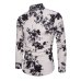 2019 New Fashion Casual Men Shirt Long Sleeve Europe Style Slim Fit Shirt Men High Quality Cotton Floral Shirts Mens Clothes