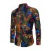 2019 New Fashion Casual Men Shirt Long Sleeve Europe Style Slim Fit Shirt Men High Quality Cotton Floral Shirts Mens Clothes