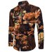 2019 New Fashion Casual Men Shirt Long Sleeve Europe Style Slim Fit Shirt Men High Quality Cotton Floral Shirts Mens Clothes