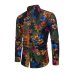 2019 New Fashion Casual Men Shirt Long Sleeve Europe Style Slim Fit Shirt Men High Quality Cotton Floral Shirts Mens Clothes