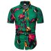 2019 New Summer Mens Short Sleeve Beach Hawaiian Shirts Cotton Casual Floral Shirts Camisa Masculina Regular Plus Size 5XL  TC