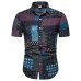 2019 New Summer Mens Short Sleeve Beach Hawaiian Shirts Cotton Casual Floral Shirts Camisa Masculina Regular Plus Size 5XL  TC