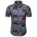 2019 New Summer Mens Short Sleeve Beach Hawaiian Shirts Cotton Casual Floral Shirts Camisa Masculina Regular Plus Size 5XL  TC