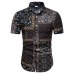 2019 summer new men's casual short-sleeved flower shirt large size S-5XL thin section cotton comfortable breathable  shirt