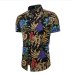 Asian Size M-5XL Large Size Men's Shirts Cotton linen Casual Short Sleeve Shirt men fashion printing Shirts Dress shirt