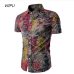 Asian Size M-5XL Large Size Men's Shirts Cotton linen Casual Short Sleeve Shirt men fashion printing Shirts Dress shirt