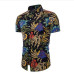 Asian Size M-5XL Large Size Men's Shirts Cotton linen Casual Short Sleeve Shirt men fashion printing Shirts Dress shirt