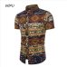 Asian Size M-5XL Large Size Men's Shirts Cotton linen Casual Short Sleeve Shirt men fashion printing Shirts Dress shirt