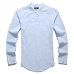 Casual Mandarin Collar Shirt Men Cotton Linen Designer Brand Slim Fit Man Shirts Long Sleeve White Shirts Man summer S2105