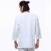 Chinese style linen shirt Plus size 4XL/5XL men casual Breathable white soft three quarter shirt Camisa masculina TX55