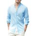 Classic Men Business Shirts Smart Casual Luxury Slim Long Sleeve COTTON&LINEN Shirts