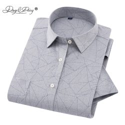 DAVYDAISY Hot Sale Summer Short Sleeve Shirt Men Gypsophila Print Casual Imitation Linen Shirts Male Clothing 11 Colors DS-233