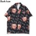 Dark Icon Bluff Boy Full Printing Hip Hop Shirt Street Summer Short Sleeved Men's Shirts Streetwear Clothing