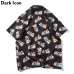 Dark Icon Flame USDollar Shirts Men 2019 Summer Turn-down Collar Men's Shirts Streetwear Hip Hop Shirts