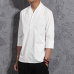 Dropshipping Men Solid Harajuku Summer Shirts 2019 Streetwear Linen Shirt Mens Fashions Male Chinese Style Vintage White Shirts