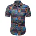 FFXZSJ Brand 2019 summer Men's short sleeve Linen shirt printing floral shirt Lapel Casual Shirts Hawaii European size 26 color