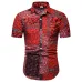 FFXZSJ Brand 2019 summer Men's short sleeve Linen shirt printing floral shirt Lapel Casual Shirts Hawaii European size 26 color