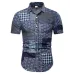 FFXZSJ Brand 2019 summer Men's short sleeve Linen shirt printing floral shirt Lapel Casual Shirts Hawaii European size 26 color