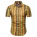 FFXZSJ Brand 2019 summer Men's short sleeve Linen shirt printing floral shirt Lapel Casual Shirts Hawaii European size 26 color