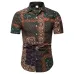 FFXZSJ Brand 2019 summer Men's short sleeve Linen shirt printing floral shirt Lapel Casual Shirts Hawaii European size 26 color
