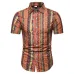 FFXZSJ Brand 2019 summer Men's short sleeve Linen shirt printing floral shirt Lapel Casual Shirts Hawaii European size 26 color