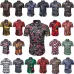 FFXZSJ Brand 2019 summer Men's short sleeve Linen shirt printing floral shirt Lapel Casual Shirts Hawaii European size 26 color