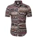 FFXZSJ Brand 2019 summer Men's short sleeve Linen shirt printing floral shirt Lapel Casual Shirts Hawaii European size 26 color