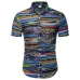 FFXZSJ Brand 2019 summer Men's short sleeve Linen shirt printing floral shirt Lapel Casual Shirts Hawaii European size 26 color