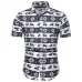 FFXZSJ Brand 2019 summer Men's short sleeve Linen shirt printing floral shirt Lapel Casual Shirts Hawaii European size 26 color