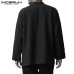 INCERUN 2019 Mens Shirt Retro Long Sleeve V-neck Cotton Linen Men Tops Autumn Plus Size Chinese Style Loose Casual Shirts Camisa