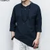 INCERUN New 2019 Plus Size Men's Shirts Long Sleeve Solid Irregular Chinese Style Shirt Men Cotton Linen Vintage Casual Chemise