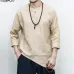 INCERUN New 2019 Plus Size Men's Shirts Long Sleeve Solid Irregular Chinese Style Shirt Men Cotton Linen Vintage Casual Chemise