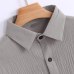 LNCDIS Summer NEW Fashion Daily Mens Long Sleeve Henley Shirt Cotton Linen Beach Loose Fit Stand Tops Blouse  Freeship N4