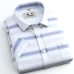 Langmeng Brand New Cotton Linen summer Slim Fit Casual Shirts short Sleeve striped Shirt Social Men Dress Shirts chemise homme