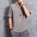 Linen Men Shirts Chinese Culture Men's Shirt Slim Short Sleeve Brand 2018 Summer Men Shirts Breathable Asian Plus size 5XL 1601