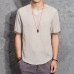 Linen Men Shirts Chinese Culture Men's Shirt Slim Short Sleeve Brand 2018 Summer Men Shirts Breathable Asian Plus size 5XL 1601