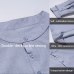 Long Sleeve Tee Shirt Men 2019 Spring Summer New Top Stand Collar Slim Casual Linen Solid Color Half Open Shirts Office Tops