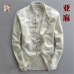 Man Summer Linen Long Sleeve Shirt Chinese Style Vintage Fashion Male Shirts For Man Autumn Spring Summer Ws994