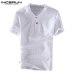 Men Tops Casual Shirts Cotton Linen Shirts Men Pullover White Solid Short Sleeve Summer Vacation Clothes Slim Fit Camisa Chemise