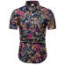 Mens Hawaiian Shirt Male Casual camisa masculina Printed Beach Shirts Short Sleeve brand clothing Free Shipping Asian Size 5XL