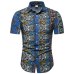 Mens Hawaiian Shirt Male Casual camisa masculina Printed Beach Shirts Short Sleeve brand clothing Free Shipping Asian Size 5XL