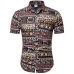 Mens Hawaiian Shirt Male Casual camisa masculina Printed Beach Shirts Short Sleeve brand clothing Free Shipping Asian Size 5XL