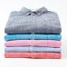 Men's Regular-Fit Long-Sleeve Linen Cotton Shirt Patch Single Chest Pocket Button-collar Summer Thin Breath Solid Casual Shirts