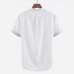 Men's Shirt Tops chemise Summer Baggy Solid Cotton Linen Short Sleeve Button Plus Size Shirt Tops Blouse Men camisas de hombre