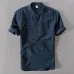 Mens Shirts Fashion 2019 Summer Short Sleeve Slim Cotton Linen Loose Shirts Male White Color Casual Shirts Plus Size Tops Y001