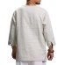 Men's Summer New Pure Cotton And Hemp Top Comfortable Fashion Blouse Top