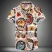 New 2018 Summer Men's fashion brand Pattern leisure linen big yards short sleeve shirts / Male National wind casual Print shirts