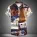 New 2018 Summer Men's fashion brand Pattern leisure linen big yards short sleeve shirts / Male National wind casual Print shirts